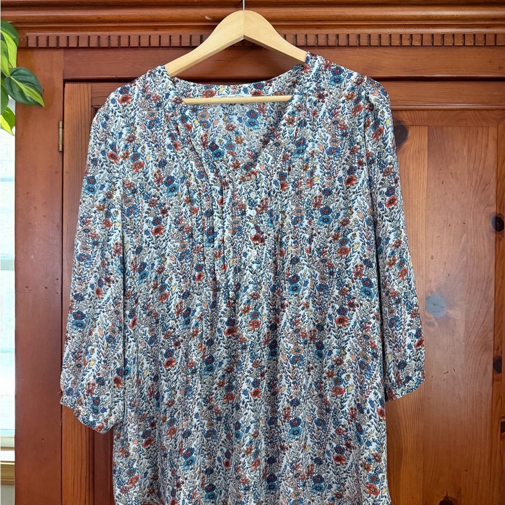 Rose & Olive Multicolor Floral Blouse